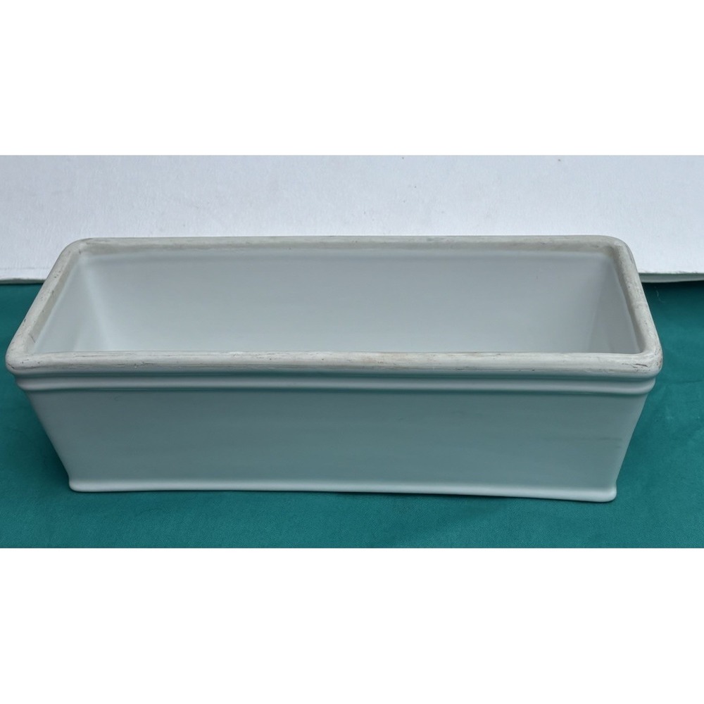 APILCO 9" x 3" Porcelain Mold Loaf Pan Rectangle Made In France Terrine White